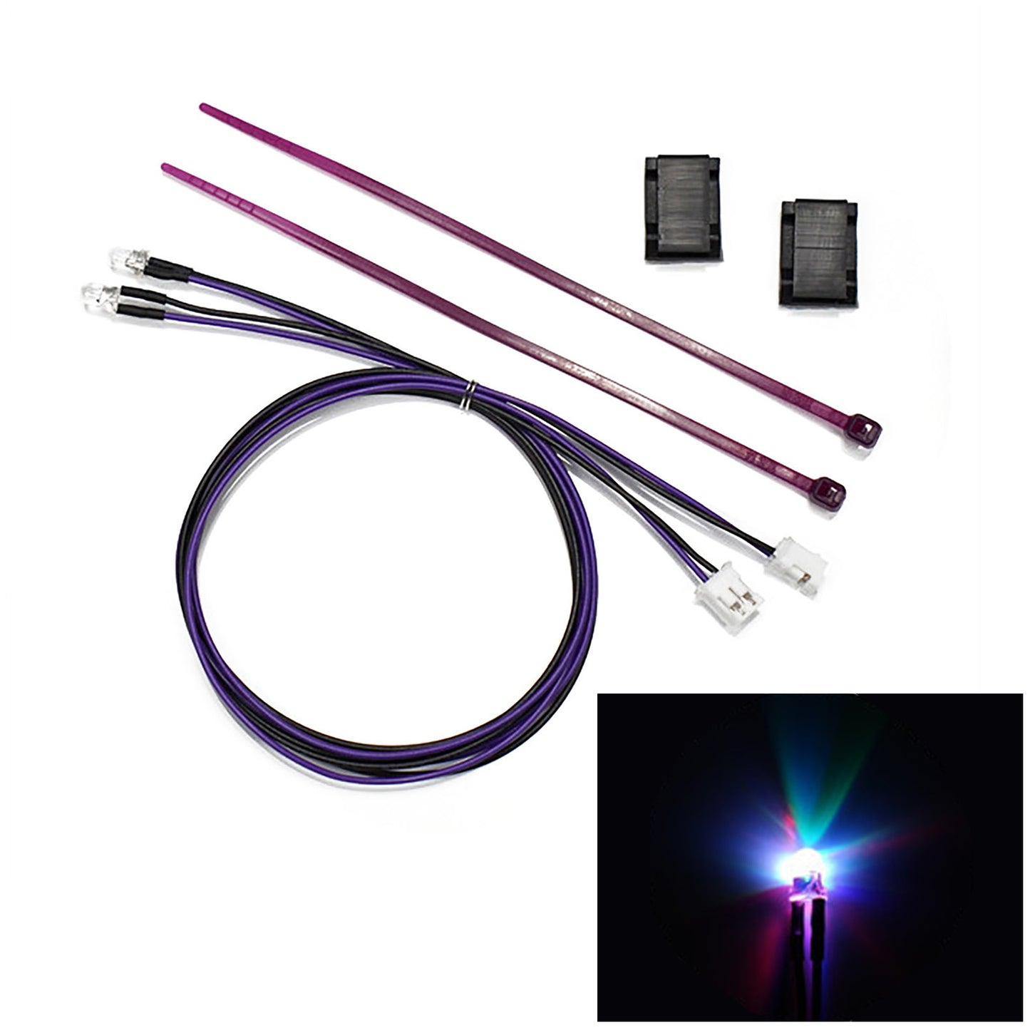 3mm Kunststoff LED-Licht Warnlampe Perle 2,3 V-3 V für DIY TAMIYA 1/14 RC Traktor LKW Lader Crawler Off Road Auto Modell Spielzeug Teil