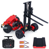 Super Frog Metal 1/14 Hydraulic Remote Control Foldable Forklift BM214 5 Valves Lights Sounds Frsky Radio Battery Storage Box