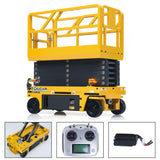 CUT C121 1/14 Metal RC Hydraulic Scissor Lift Aerial Work Platform RTR Construction Vehicle Model I6S Controller Light for Collectors and Diorama Display
