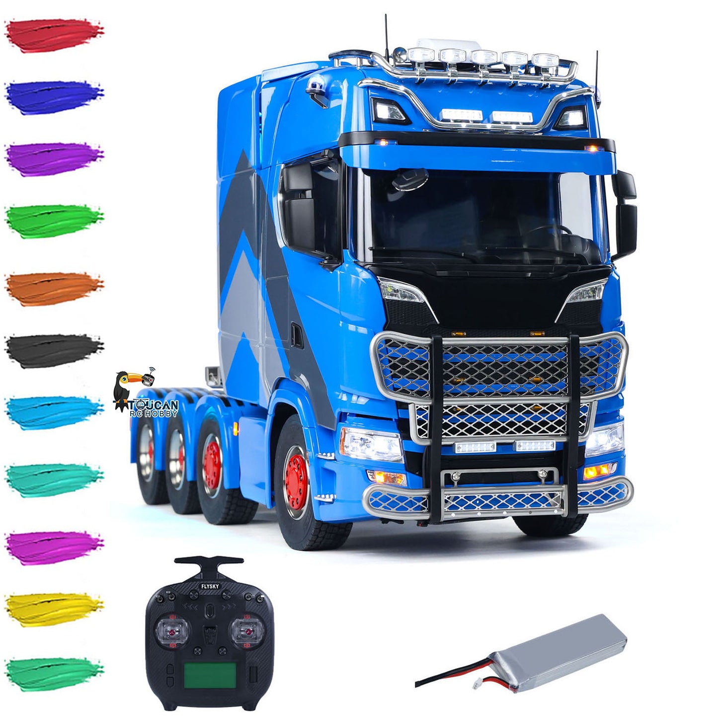 770S 1/14 RC Sattelzugmaschine 8x8 Metallchassis Fernbedienung LKW ST8 Batterie montiert LKW