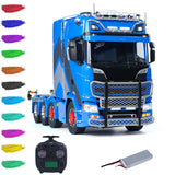 IN STOCK 770S 1/14 RC Tractor Truck 8x8 Metal Chassis Remote Control Lorry ST8 Battery Assembled Truck