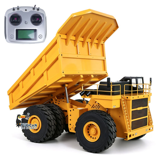 TOUCAN RC HOBBY 1/14 RC Metal Hydraulic Mining Dumper Truck RTR Car Model I6S Radio Control ESC Servo Motor Without Lights System Battery