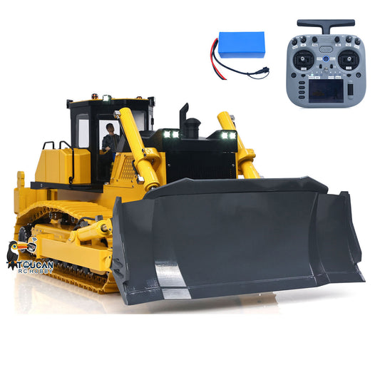 TOUCAN RC HOBBY D155AX  Metal 1/12 RC Hydraulic Bulldozer Remote Control Engineering Vehicle 7 Valves Heavy Duty Model Brushless Motor