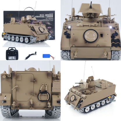 TD 1/16 RC Tank M2412-B M113A1 ACAV 360 Turret Rotation Infrared Metal Wheels Gearbox Smoke Unit Radio Control Military Model