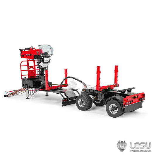 In Stock TOUCAN RC HOBBY LIMITED-TIME SALE LESU A0052 1/14 Metal Hydraulic RC Timber Transport Truck Mounting Base with 8CH Reversing Valve Grapple 360 Degree Crane 2Axles Trailer