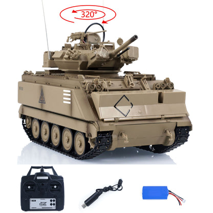 TOUCAN RC HOBBY TD 1/16 RC Military Tank M2412-A M113A1 MRV 320 Turret Rotary Barrel Recoil Elevation Infrared Driving Wheel Idlers Gearbox
