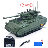 Tongde 1/16 Metal Remote Control Tank Model M2128 Bradley Infrared System 320 Degree Rotation Turret Light Sound System Battery Ready to Run