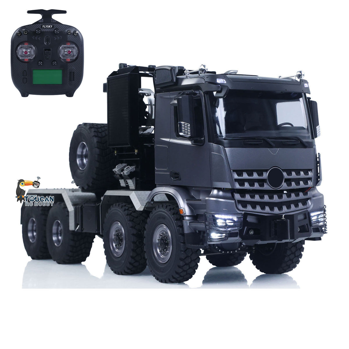 TOUCAN RC HOBBY  BN4663 Metal RC Tractor Truck Differential Lock Axle 3Speed Transmission Model for Engineering Vehicle Enthusiasts