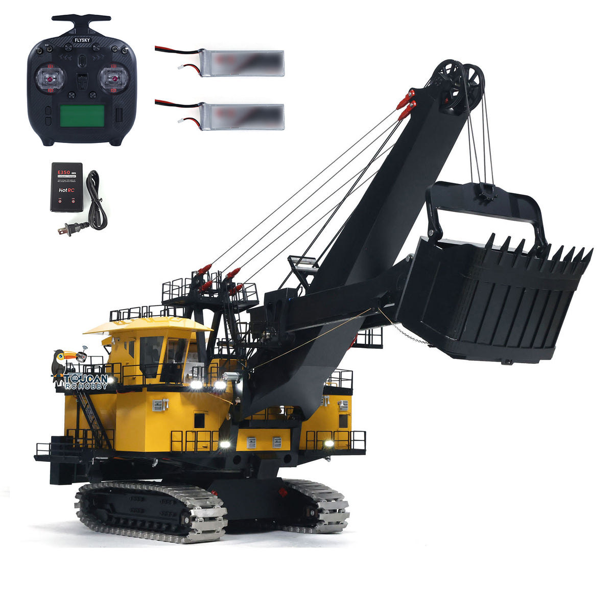 1/25 Metall 4100 RC Elektroseilschaufelbagger Mining Digger P-H4100 RTR Schwere Ausrüstung Maschine Fernbedienung Lichtsystem