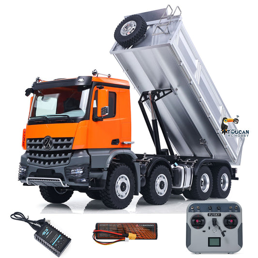 Fast Free Shipping Kabolite 1/14 Electric RC Dump Truck K5703 8X8 Remote Control Tipper Model 2Speed Transmission Lights Sounds Battery Charger