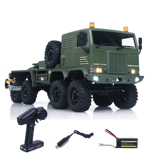 TOUCAN RC HOBBY Fast Free Shipping 1/18 Remote Control Military Truck 8X8 All Wheel Steering Electric RC Off Road Vehicle Model 2Speed Gearbox RTR Metal Chassis