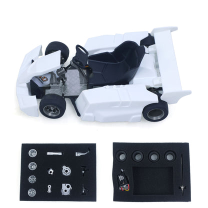 JDM 298B 1/10 Plastic RC Go-Kart DIY Model Radio Controlled Electric Racing Vehicle Unlimited Retrofit for Advanced Player