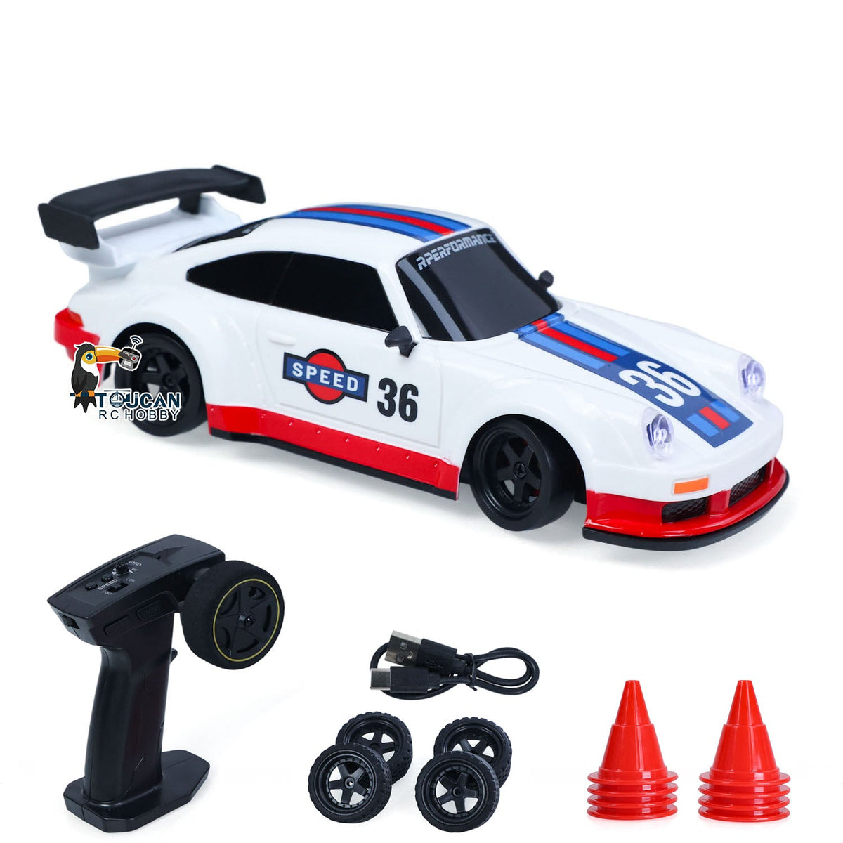 TOUCAN RC HOBBY 25KM/H High Speed 4x4 Plastic JIABAILE 1/36 RC Drift Car 3613 Gyroscope CNC C-hubs Indoor Outdoor Mini Racing Vehicle Battery Radio
