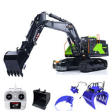 1/14 Full Metal Radio Control Hydraulic Excavator EC380 Assembled Painted Digger Model W/ Hydraulic Grab Metal Buckets Ripper