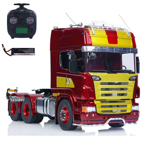 TOUCAN RC HOBBY 1/14 6x6 RC Tractor Truck  Metal Chassis Remote Control Cars Lights Sounds