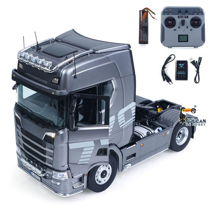 1/14 KABOLITE 100 4X2 Remote Control Tractor Truck 770S RC Construction Vehicle RTR Model Light System 2Speed Transmission Differential Locks