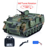 TD 1/16 RC Tank M2412-C M113A2 APC Infrared Turret Rotary 360 Degree Remote Control Electric Military Vehicle Metal Wheels