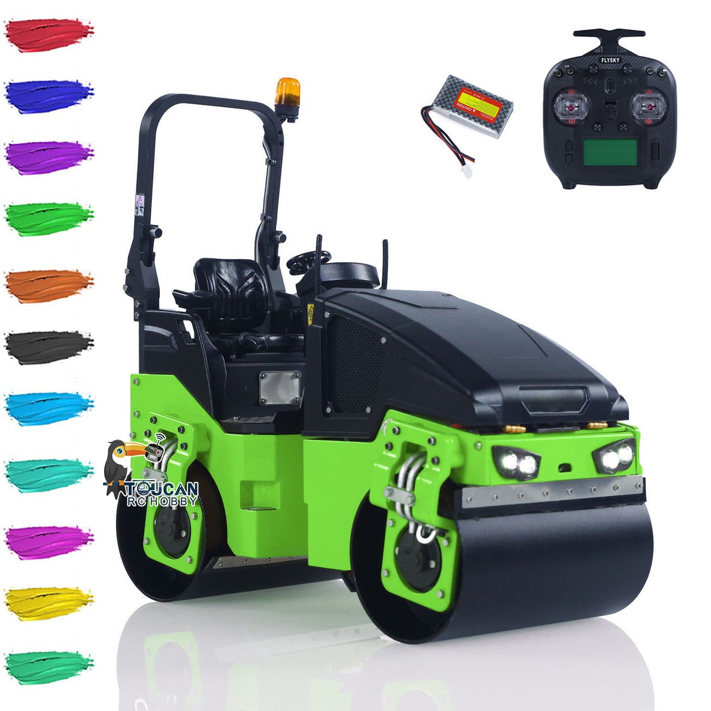 1/14 Metall RC Elektro-Straßenwalze BW120AD RTR Fernbedienung Baufahrzeug Modell Flysky ST8 Radio Batterie Lichtsystem