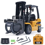 Fast Free Shipping for EU HIUNA 577 1/14 RC Electric Lifting Remote Control Forklift Model Construction Vehicle Battery Light Sound Effect Battery