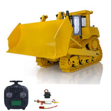 Metal 1/14 Scale RC Hydraulic Bulldozer DXR2 Remote Control Dozer Model W/ New Sound Module Motor ESC Servo Light System