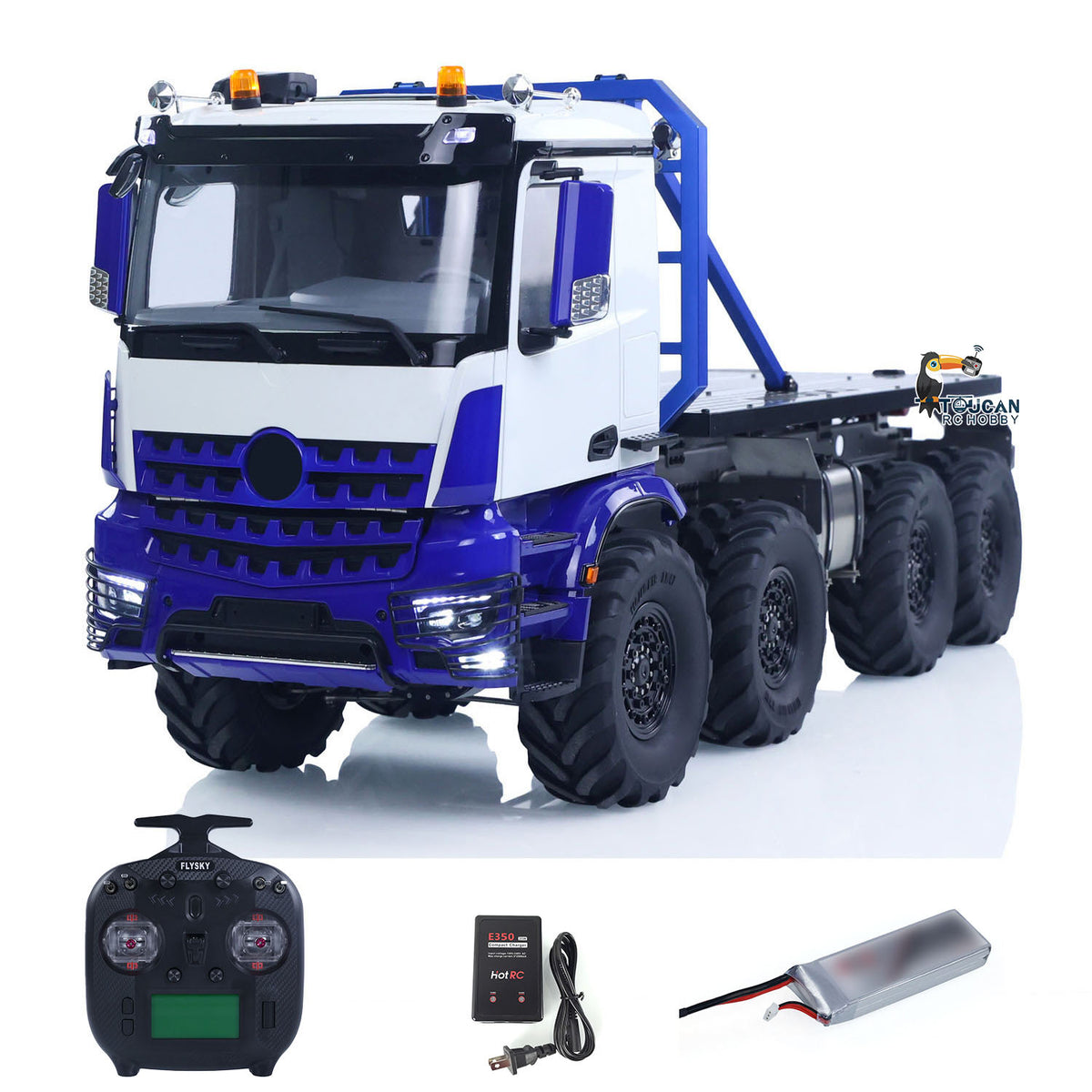 1/14 8X8 RC Rock Crawler BZ 3363 Funkgesteuertes Geländewagen-Modell mit Achsverriegelung, fließendem Wasserlicht, Heckwinde, keine Batterie