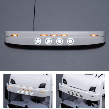 Sonnenblende aus Kunststoff, 5–9 V, LED-Licht für 1/14 Fernbedienung Tamiya Sattelzugmaschine SC 770S 6X4 4X2 56373 RC LKW Auto Upgrade-Teil