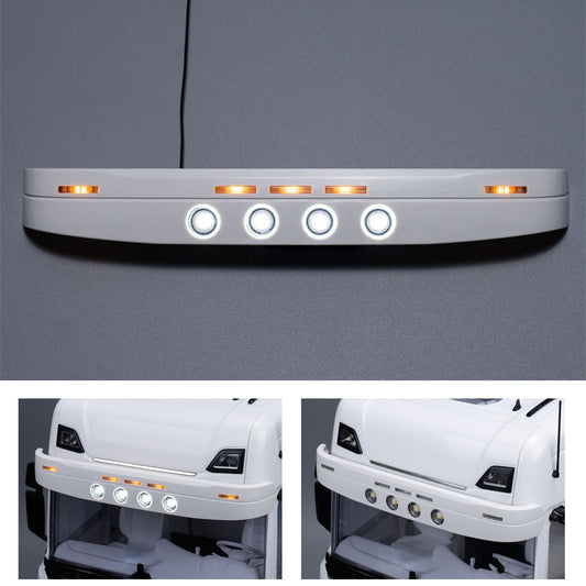Sonnenblende aus Kunststoff, 5–9 V, LED-Licht für 1/14 Fernbedienung Tamiya Sattelzugmaschine SC 770S 6X4 4X2 56373 RC LKW Auto Upgrade-Teil
