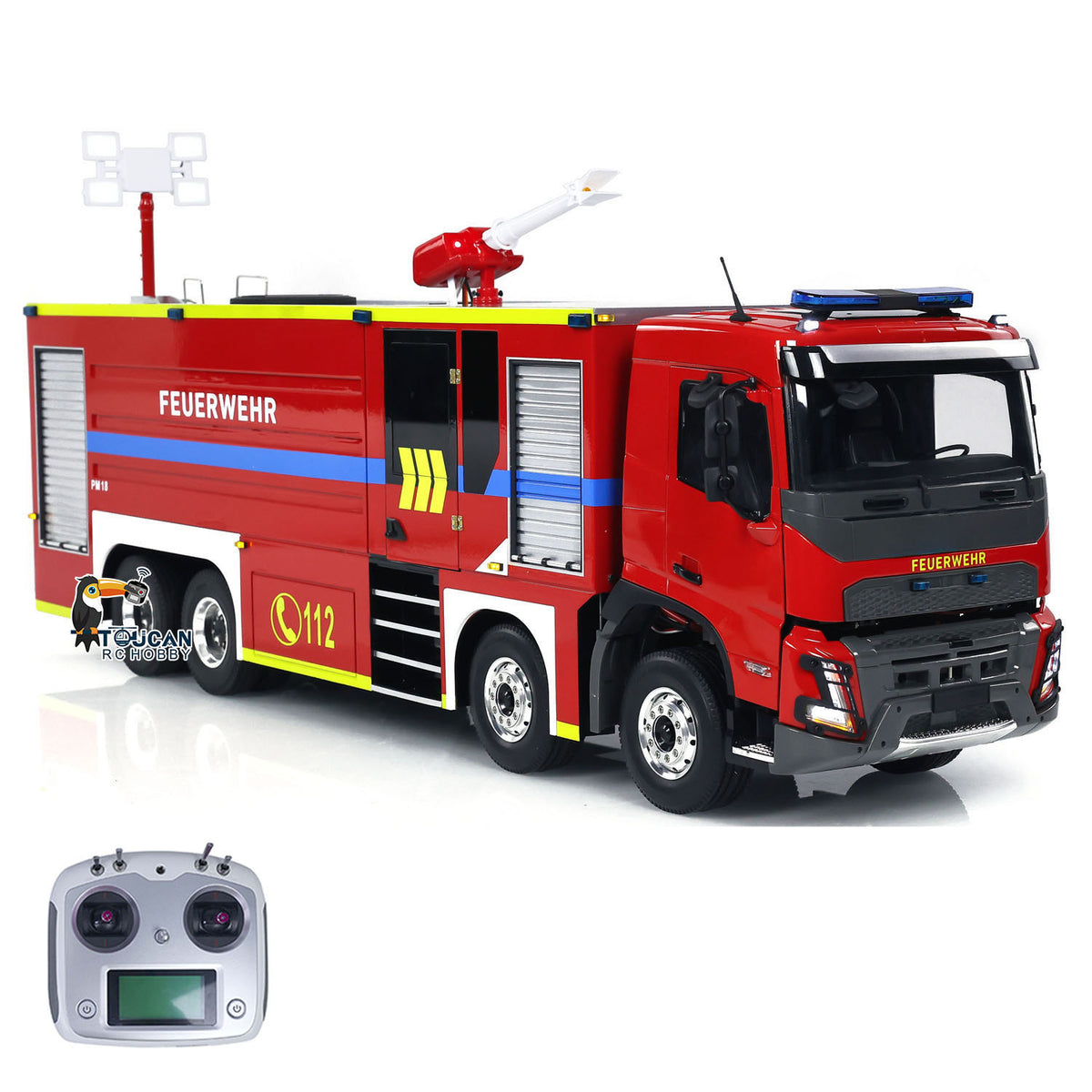 TOUCAN RC HOBBY 1/14 FMX 8*4 PS0003 RC Extinguisher Truck Remote Control Fire Fighting Vehicles Car Lights Sounds Ready to Run Model DIY