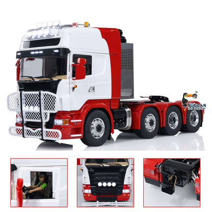 TOUCAN Lackiertes, zusammengebautes 8X8-Metall-Schwerfahrgestell 1/14 RC-Sattelzug-Funksteuerungsauto-Modell mit Licht und Ton