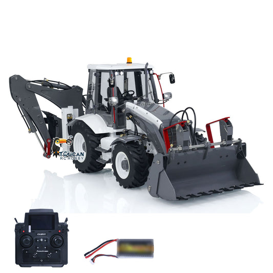 €150 OFF 11.11 BIG SALE LESU AOUE BL71 1/14 Hydraulic RC Backhoe Loader AOUE BL71 2 in 1 Excavator Model