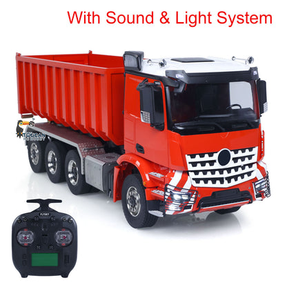 TOUCAN RC HOBBY  G88 1/14 Metal 8x8 RC Hydraulic Roll on Roll off Dump Truck 3 Speed Transmission Differential Lock Rear Axle Steering for Modelers