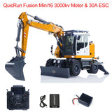RTR 8CH Valves 1/14 RC Hydraulic Excavator LR914 4x4 Wheeled Digger Differential Lock Hobbywing Brushless Motor ESC Sound System