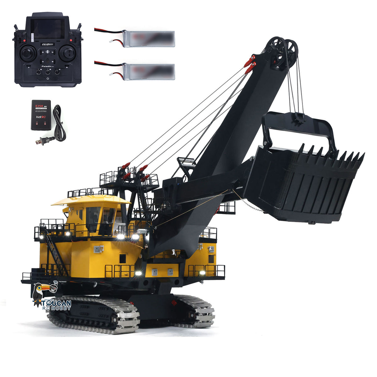 1/25 Metall 4100 RC Elektroseilschaufelbagger Mining Digger P-H4100 RTR Schwere Ausrüstung Maschine Fernbedienung Lichtsystem