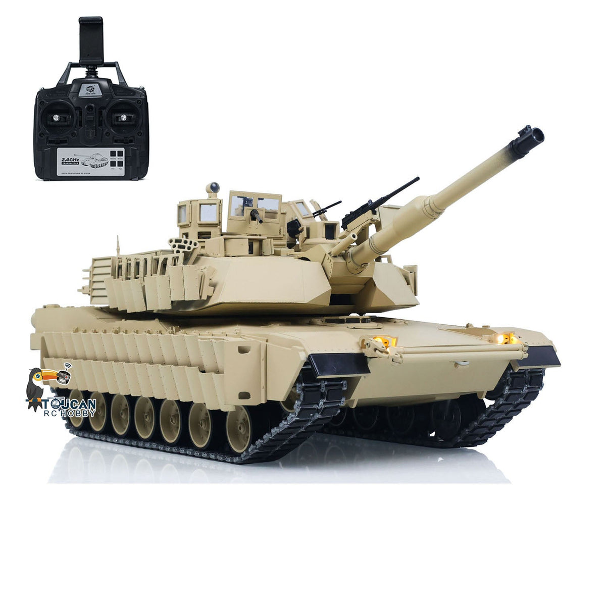 IN Stock TOUCAN 1/16 Metal RC Remote Control Tank 3918 Abrams M1A2 TUSK II Dual Flow Gearbox 360 Turret Rotary Infrared Combat Barrel Recoil FPV Battery