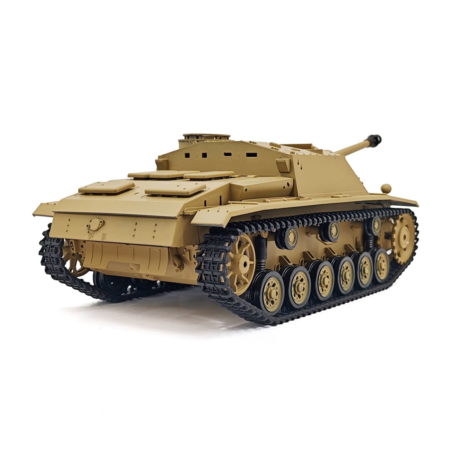 2.4G Henglong 1/16 7.0 Plastic German Stug III 3868 RTR RC Tank BB IR Steel Gearbox 1800MAH Battery Sound Lights Smoke Special Spray Painting Model