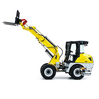 TOUCAN RC HOBBY LESU RTR 4X4 1:14 RC Hydraulic Telescopic Arm Loader AOUE AT1050 Metal Fork Lift Trucks Light Sound Flysky I6S Radio Battery