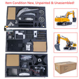 Metal LESU 1/14 RC Hydraulic Excavator 2 Arms LR956 Remote Control Digger Model 4MPA Dual Pumps Light 3S Battery PL18EV LITE