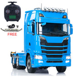 1/14 6x6 RC Tractor Truck Remote Control Car Construction Truck Metal Chassis 2-Speed Transmission CNC Differential Lock Axles