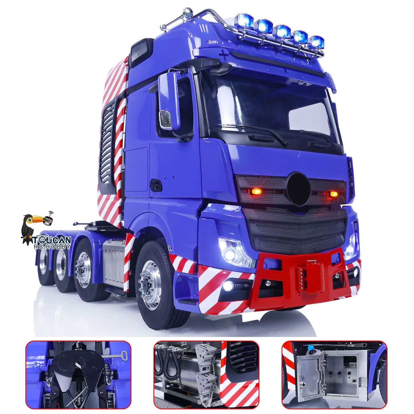 TOUCAN RC Sattelzugmaschinen 1/14 RTR Funkfernsteuerungsauto DIY Fahrzeug 8X8 Metallchassis 3-Gang-Getriebe