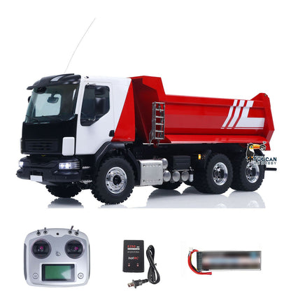TOUCAN RC HOBBY LESU Z0032 1/14 Metal Hydraulic RC Dump Truck 2 Speed Transmission Differential Lock Axles Sound Light for Engineering Vehicle Enthusiast