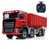 1/14 8x8 RC Hydraulic Roll-off Dumper Trucks Full Dump Truck 3-speed Transmission Differential Lock Axles WITH Sounds Lights