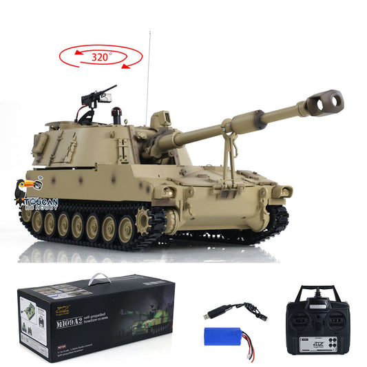 Schnelles Freies Verschiffen 1/16 Tongde RC Tank M109A2 Selbstfahrende Haubitze RTR Infrarot BB Barrel Rückstoß Rauch Militär Gepanzerte Modell