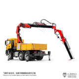 LESU 6X6 Metal 1/14 RC Hydraulic Crane Truck 3Speed Remote Control Lorry Car 7CH Valve 4MPA 6 Outriggers Sound Axle Diff Lock
