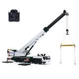 Eyewhale D1350 1/14 Metal RC Hydraulic Mobile Crane Truck Heavy Machine FlySky PL18EV Remote Controller for Indoor Play