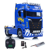 MD MODEL 770S 4X4 Metal Chassis 1/14 RC Tractor Truck Radio Control Lorry Car 2Speed Gearbox Flowing Water Light Cab Suspension