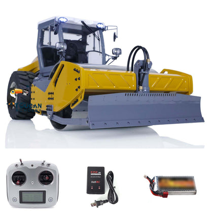 TOUCAN RC HOBBY LESU AOUE H13i 1/14 Metal Hydraulic RC Road Roller FlySky I6S Remote Controller Front Shovel Sound Light System for Backyard Fun