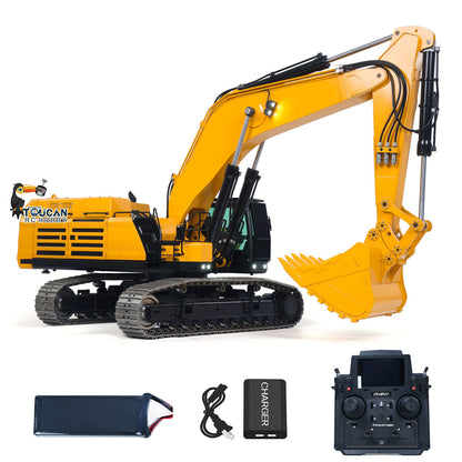 UESD 1/12 RC Hydraulic Heavy Excavator 395F Metal Remote Control Digger Finished Model 3.0L Dual Pump teshulianjie