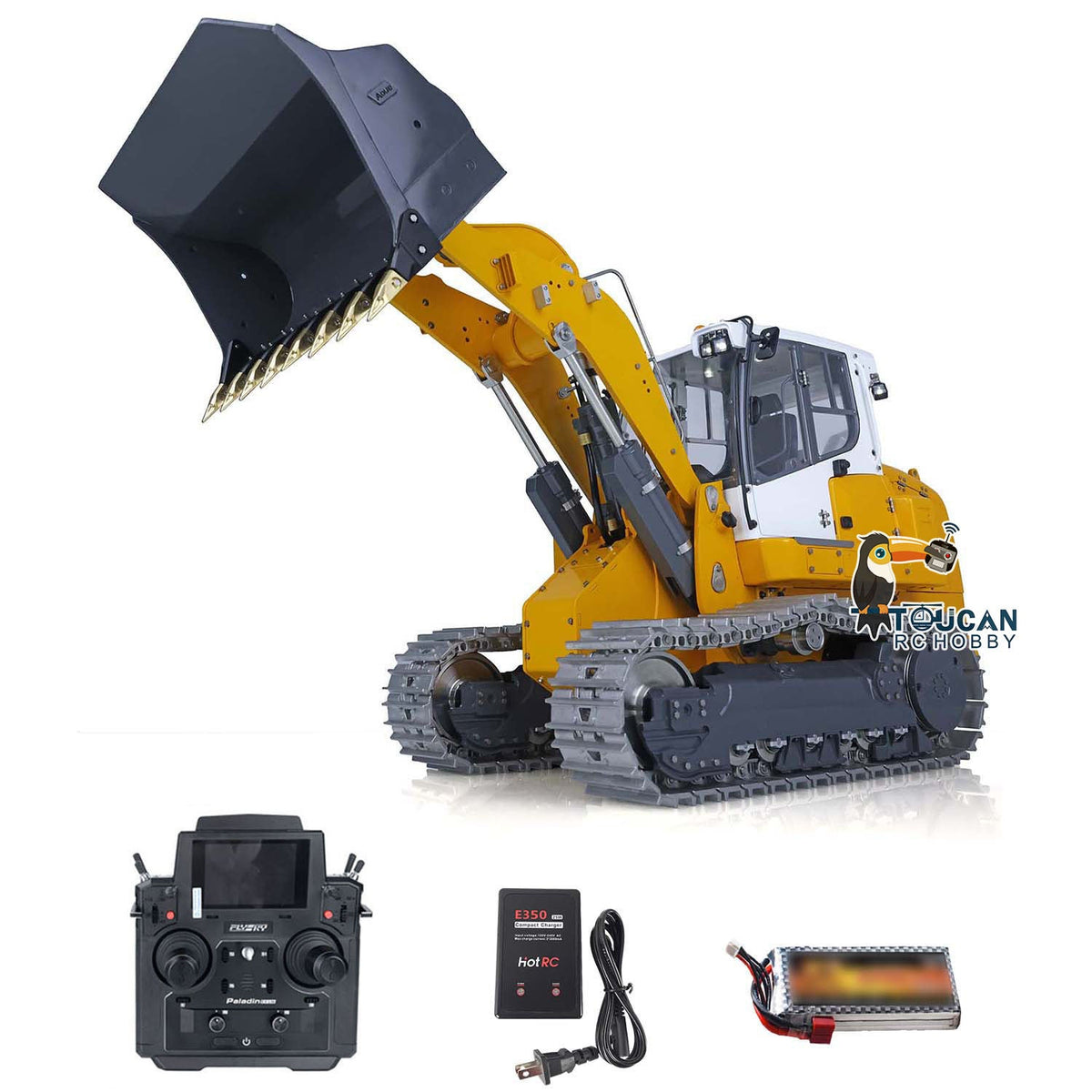 TOUCAN RC HOBBY LESU LR636 1/14 Metal Hydraulic RC Wheel Loader Model with Sound Light System for Construction Vehicle Enthusiast Backyard Fun