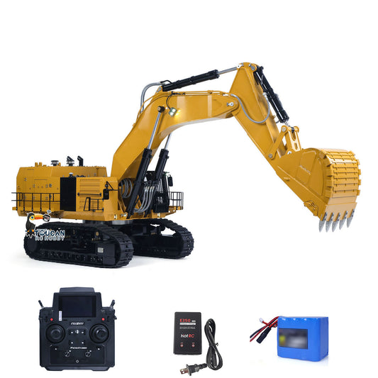 TOUCAN RC HOBBY TENGDA 6015B 1/14 Hydraulic Excavator Construction Digger Steel Black Tracks Brushless Motor for Backyard Adventures