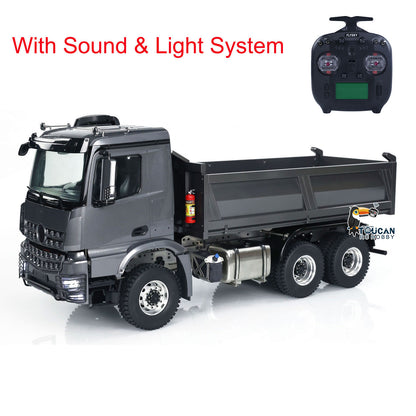 Metall 1/14 Hydraulische RC Dump Lkw 3363 6x6 Fernbedienung Kipper Auto Sound Licht